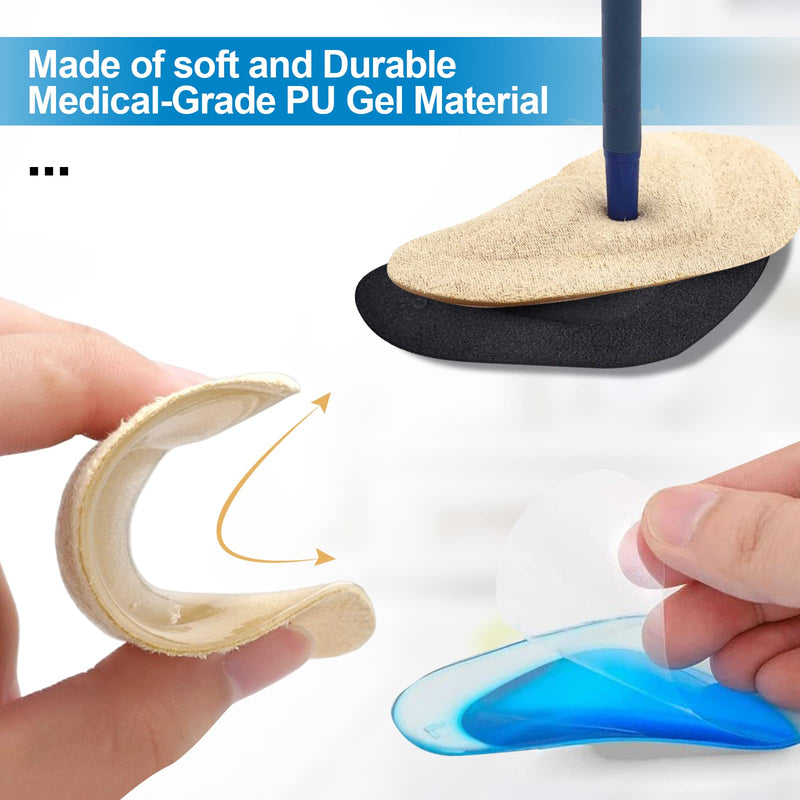 3 Pairs Arch Support Shoe Insoles, Plantar Fasciitis Gel Arch Support Insoles Pads, Orthopedic Flat Feet Orthotic Insoles Heel Inserts Cushion Pads, Arch Support Cushions for Foot Pain and Adhesive - NewNest Australia