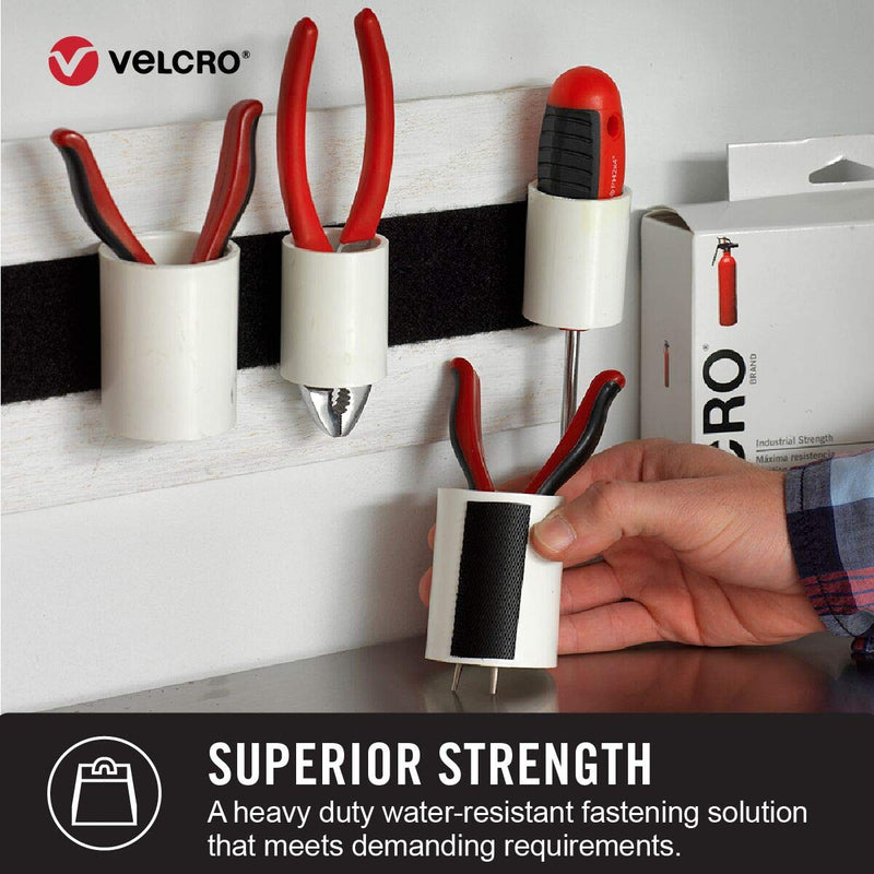 VELCRO Brand Industrial Fasteners Stick-On Adhesive | Professional Grade Heavy Duty Strength | Indoor Outdoor Use, 1 7/8in, Circles 4 Sets Black - NewNest Australia
