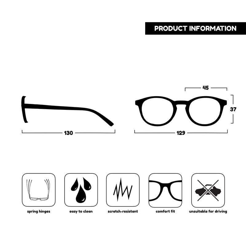 OPULIZE Zen Reading Glasses Pack of 3 Small Round Frame Spring Hinges Scratch Resistant Matte Black Light Brown Dark Brown Men Women RRR24-11T2 +1.00 Black / Light Brown / Dark Brown +1.00 Diopter - NewNest Australia