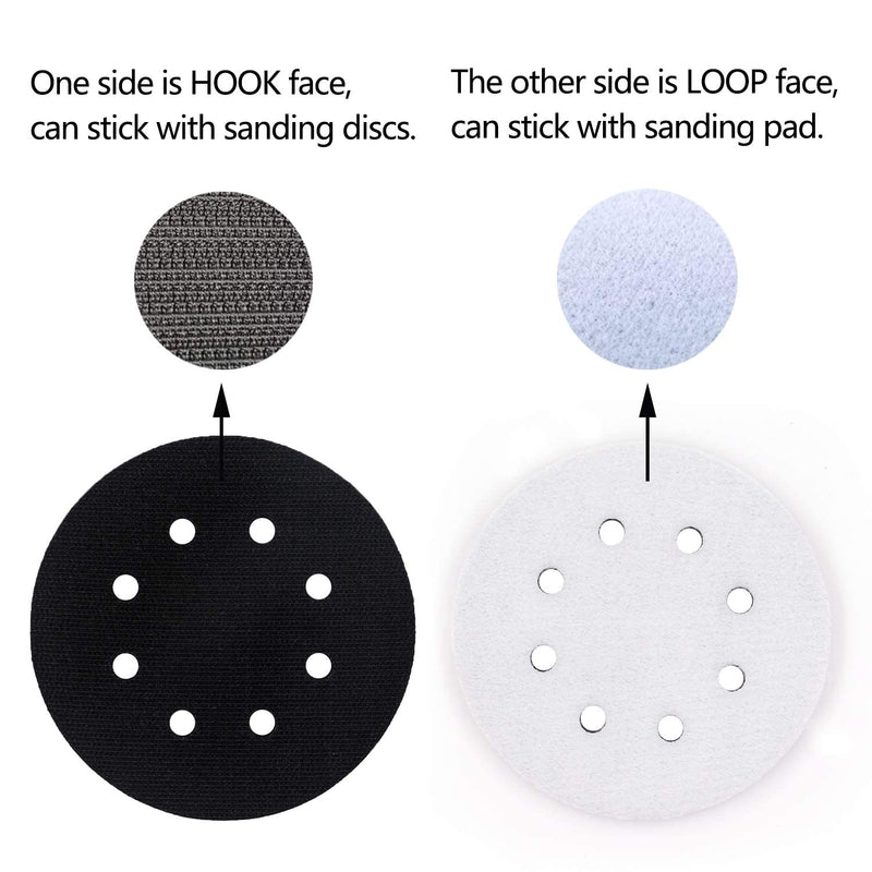 Zoopiger 5 Inch 8 Holes Soft Density Interface Foam Pads Hook and Loop 5" Sanding Pads Orbital Sander Pads (Set of 5) - NewNest Australia