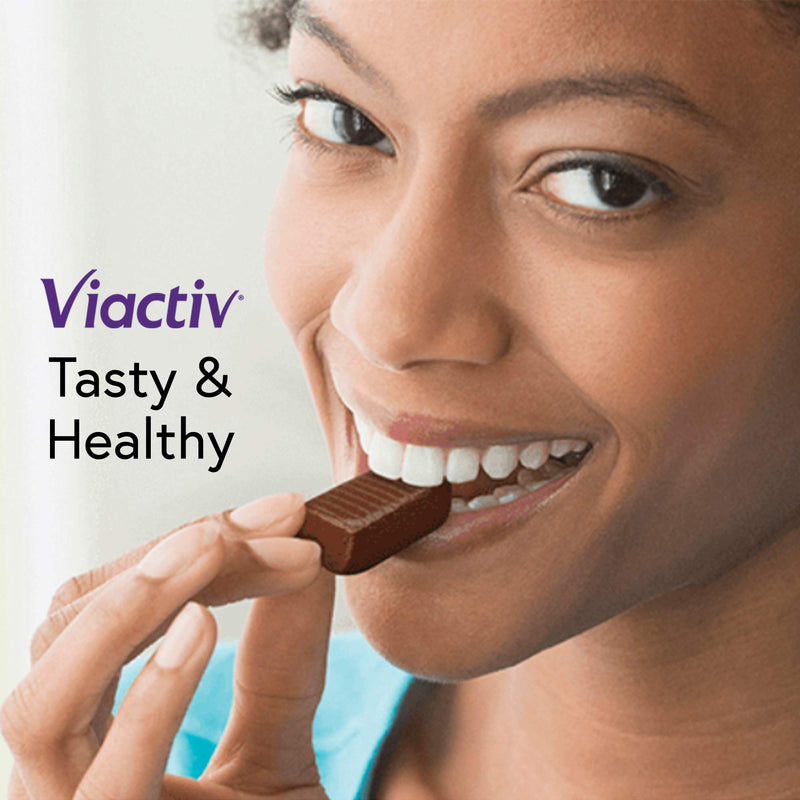 Viactiv Calcium +Vitamin D3 Supplement Soft Chews, Milk Chocolate, 100 Chews - Calcium Dietary Supplement for Bone Health 100 Count (Pack of 1) - NewNest Australia
