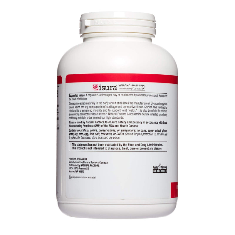 Natural Factors, Glucosamine Sulfate, Supports Healthy Joint Mobility, Cartilage and Connective Tissue, 360 capsules (360 servings) - NewNest Australia