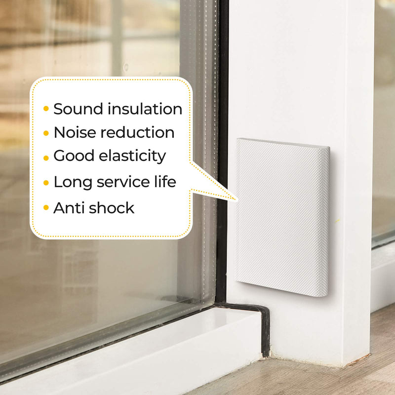 Door Corner Seal Weatherstripping Exterior Door Frame Seal Wedge Draft Stopper Adhesive Corner Seal Pads for Weather Stripping and Draft Protection (White,16 Pieces) 16 / - NewNest Australia