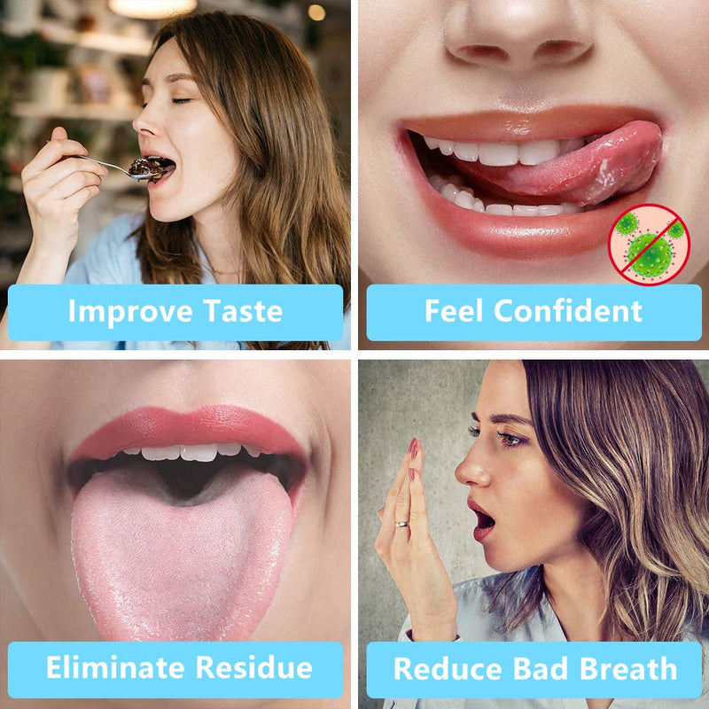 Tongue Scraper,Morgles 4Pcs Tongue Scrapers for Adults Kids Medical Grade Metal Tongue Scraper Cleaner with Case Great for Oral Hygiene Reduce Bad Breath - NewNest Australia