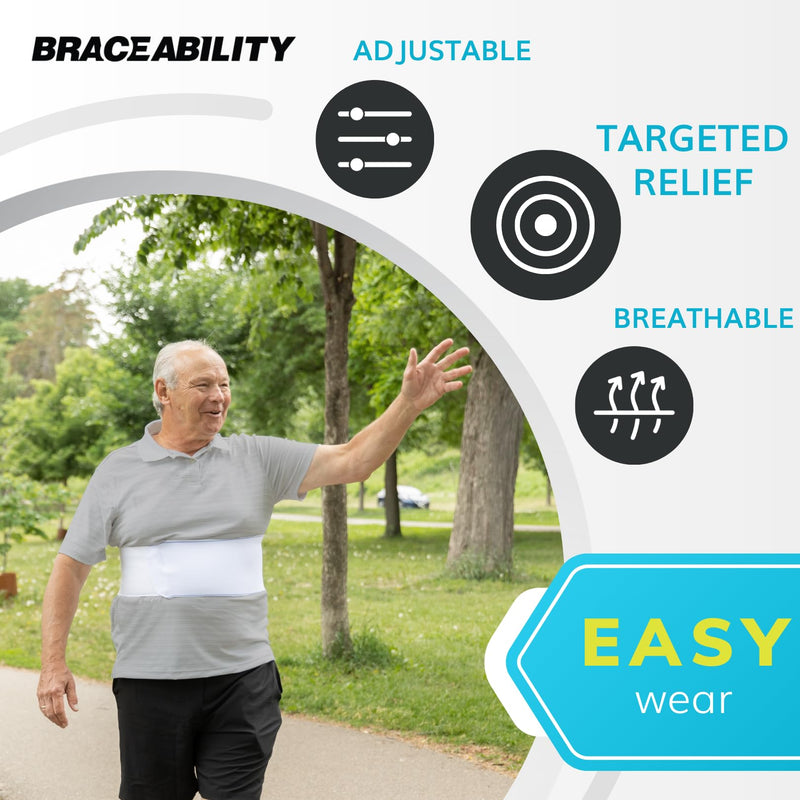 Braceability Rib Injury Binder Belt | Rib Cage Protective Wrap For Women To Support Painful Or Squashed Ribs, Sternum Injuries (Female - For Chest Circumference 34 To 60) - NewNest Australia
