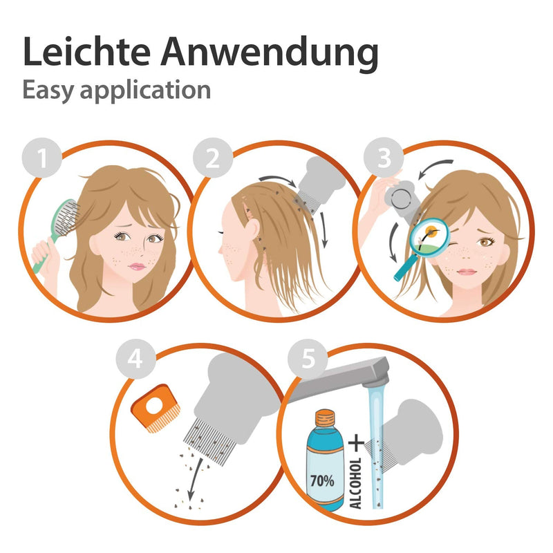 Original 3 In 1 Metal Human Lice Comb Lausinator Nit Comb Extra Fine - Children And Adults - Now With Lice Guidebook To Download (English Language Not Guaranteed) - NewNest Australia