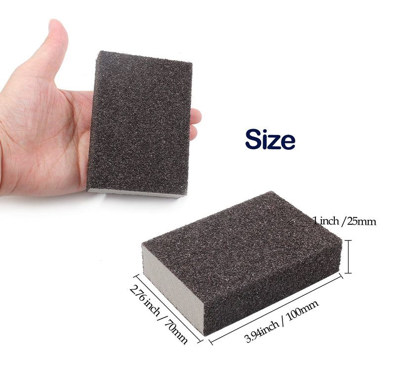 Jersvimc 36 Grit Coarse Sanding Block - 12Pcs, Wet Dry Sanding Sponge Foam Sandpaper Block Washable & Reusable Sandpaper Sponge for Drywall Wood Plastic Metal Furniture 36 Grit(Coarse) - NewNest Australia
