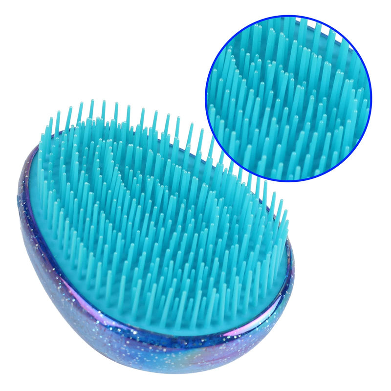 VinBee Wet Detangler Hair Brush, Detangling Hair Extension Brush for Hair Women, Girls and Kids childrens Mini Compact Hair Brush Comb（Starry Sky Blue） - NewNest Australia