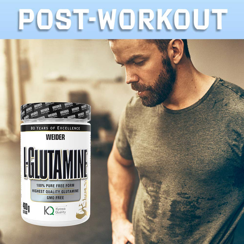 Weider L-Glutamine 100% Pure Amino Acid Powder, High Dosage, Neutral In Taste And Without Additives, 400 G Glutamine Powder For 80 Servings, For Bodybuilding, Muscle Building And Fitness - NewNest Australia