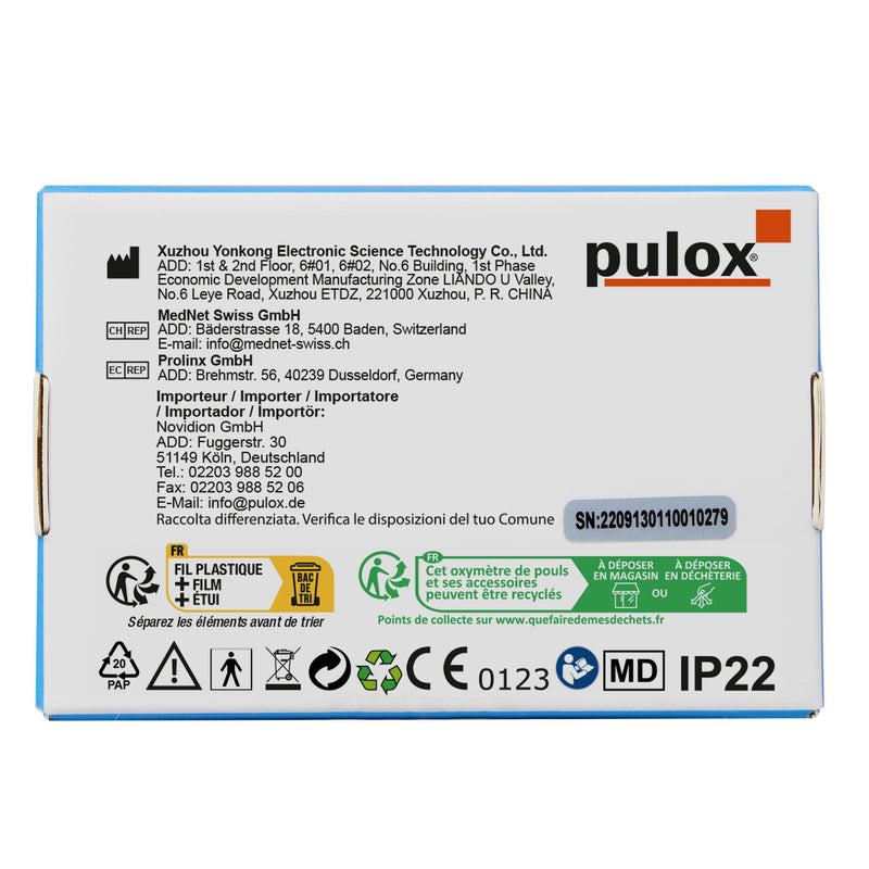 Pulox PO-210B children's pulse oximeter - battery-operated finger pulse oximeter for children and toddlers - NewNest Australia