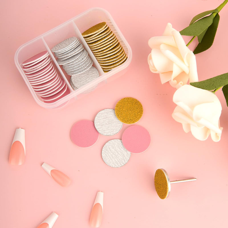 TIESOME 61 pieces sanding disc pedicure, 25 mm foot grinder sandpaper sanding discs replacement sandpaper disc tool sanding discs for hard dead skin cracked heel (style 1) style 1 - NewNest Australia