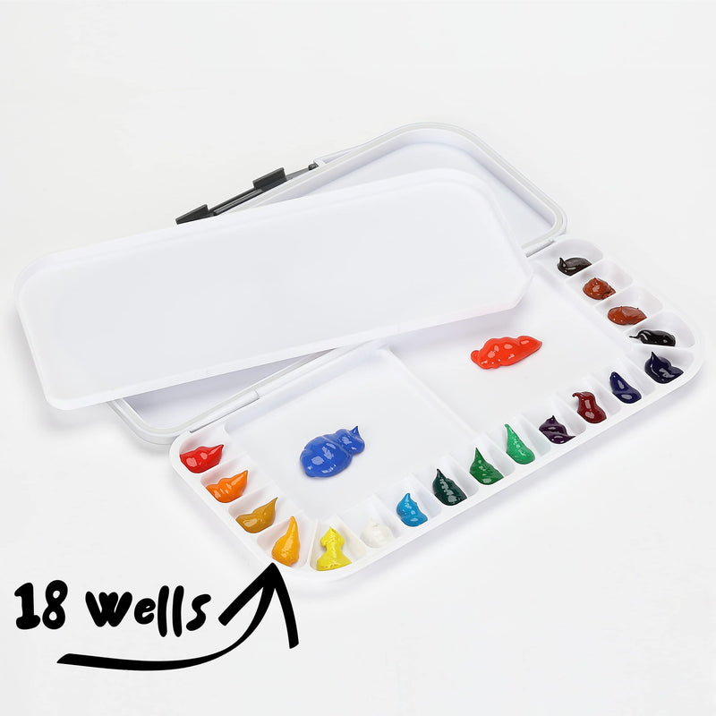 Mr. Pen- Airtight Watercolor Palette, 18 Wells and 2 Mixing Areas, Watercolor Palette with Lid, Watercolor Palette, Paint Pallet with Lid, Empty Watercolor Palette, Paint Palette, Folding Paint Tray. - NewNest Australia