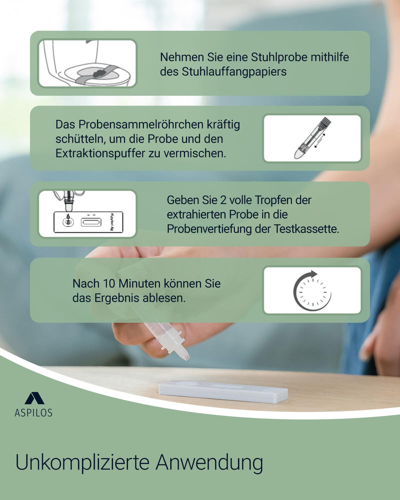 Aspilos stomach health self-test - Helicobacter Pylori rapid test for home - reliable & precise - medical tests with laboratory quality - NewNest Australia