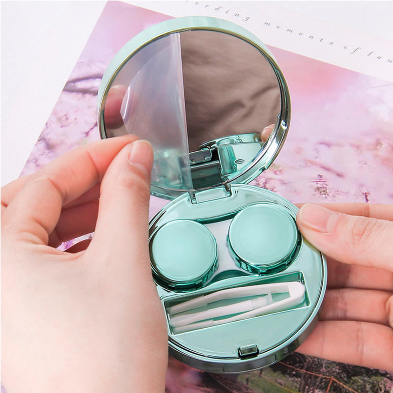 MZSX Contact Lens Case Magic Girl High Quality Plastic Storage Container for Home and Travel Portable Mini Box Tweezers Solution Bottle Lens Case Pink - NewNest Australia
