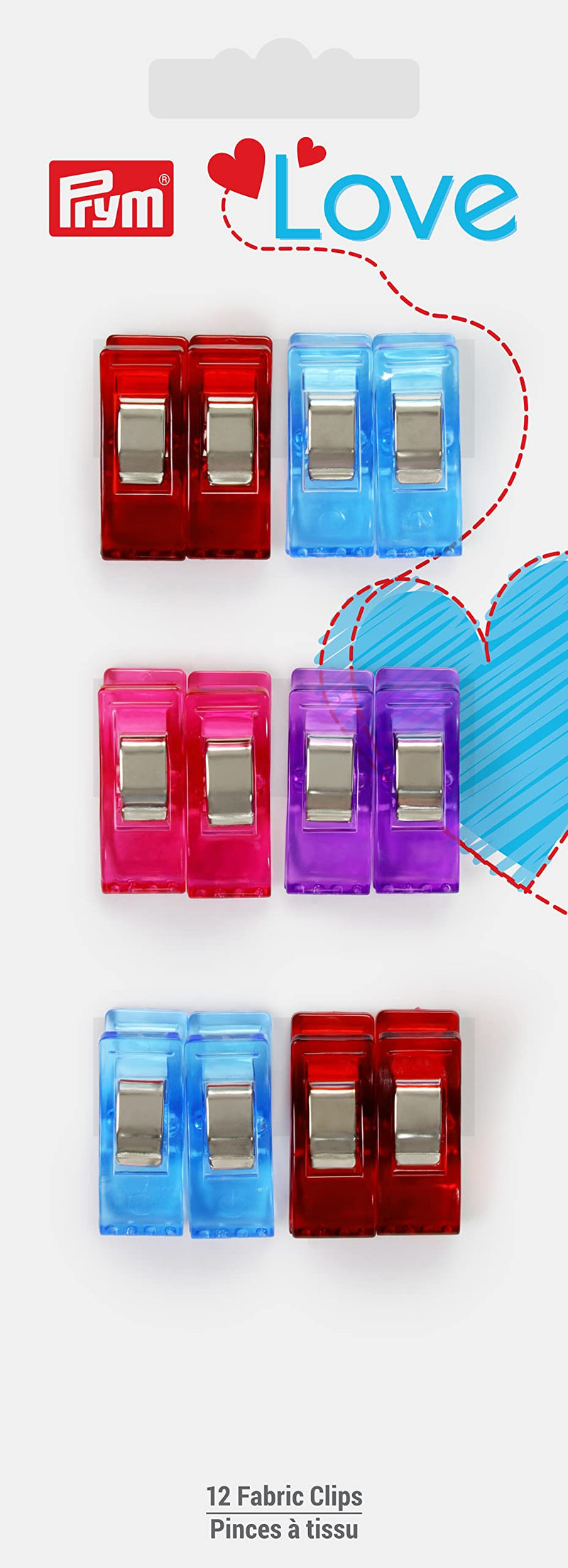 Prym Love, 12 pc Small Fabric Clips, Multicolor 12 Pack - NewNest Australia