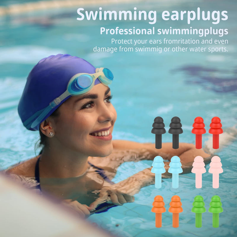 Multi Colour Soft Silicone Ear Plugs for Sleeping Noise Cancelling Reusable Earplugs for Sleep with Case Great for Swimming, Concerts, Hearing Protection, Travel, Snoring (2 Pairs EarPlugs) 2 Pairs EarPlugs - NewNest Australia
