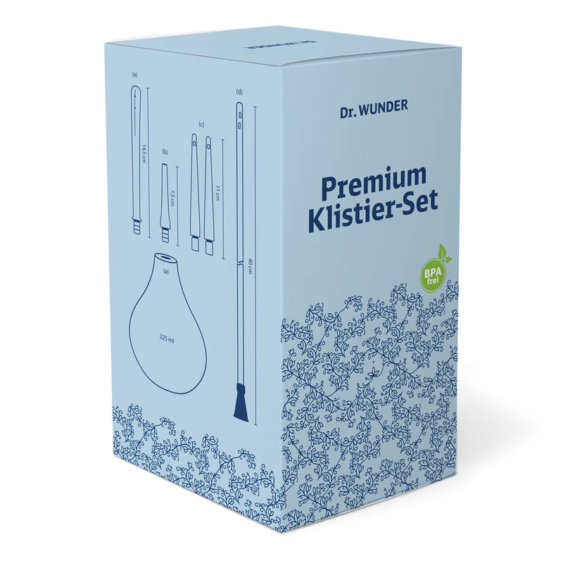 Dr. Wunder Premium Enema Set 225 Ml With 4 Enema Tips Including 1 X Intestinal Tube (40 Cm) - Made In Germany | Versatile Enema Set For Hygienic Intestinal Cleansing | Detailed Instructions | Bpa - NewNest Australia