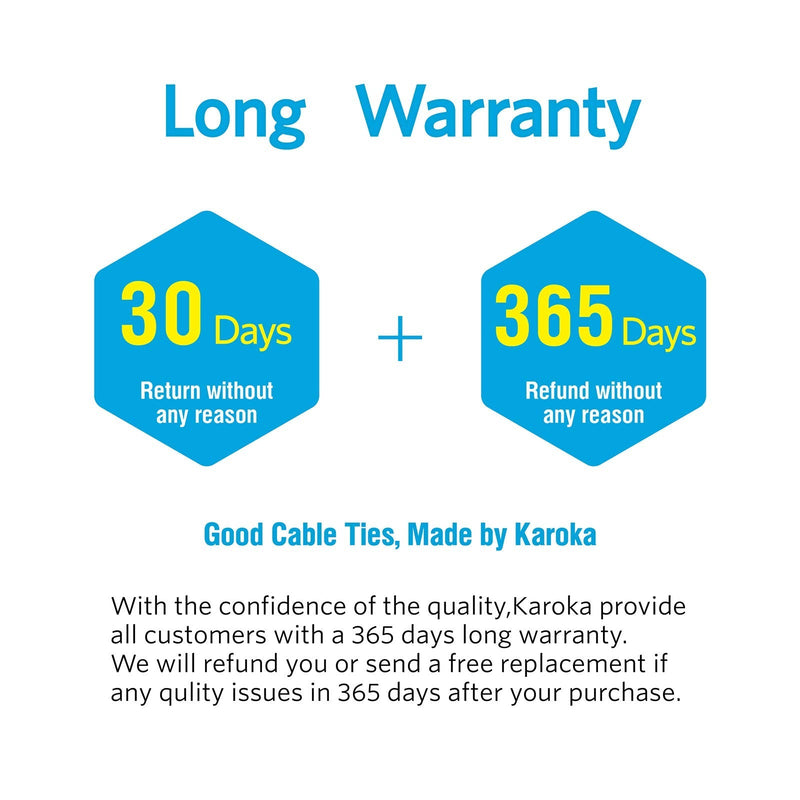 Zip Ties 8 inch Heavy Duty Zip Ties with 120 Pounds Tensile Strength, Black Cable Ties, 100 Pieces,by Karoka 8" 120lb (100 Pack) - NewNest Australia