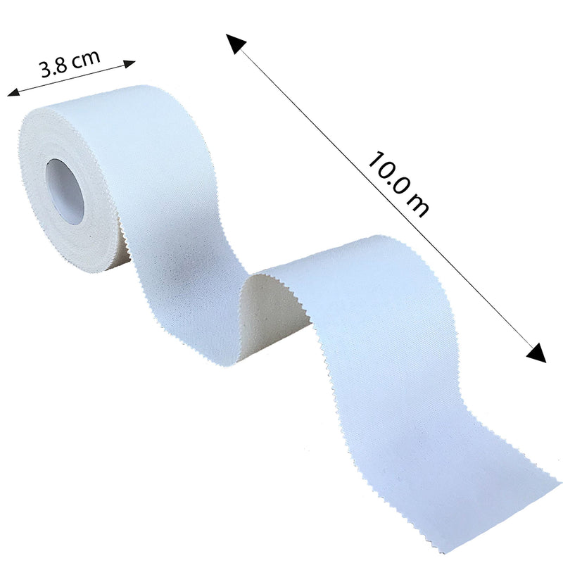 Ziatec Cotton Athletic Sports Tape Premium, 3.8 Cm Wide, Cotton Joint Tape For Ankle, Knee, Fingers Etc., Football Tape, Shin Pad Fixation, Colour: 6 X White - NewNest Australia