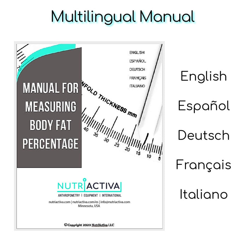 Slim Guide Skinfold Caliper with Body Fat Software and Multilingual Manual (Black) Black - NewNest Australia