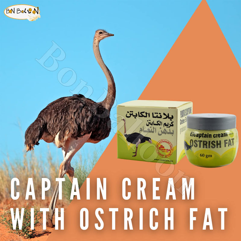 ( 2.11 oz / 60 gm ) Ointment Ostrich Ostrish Fat Cream El Captain Natural Herbal External Massage ( 1 Pcs ) - NewNest Australia