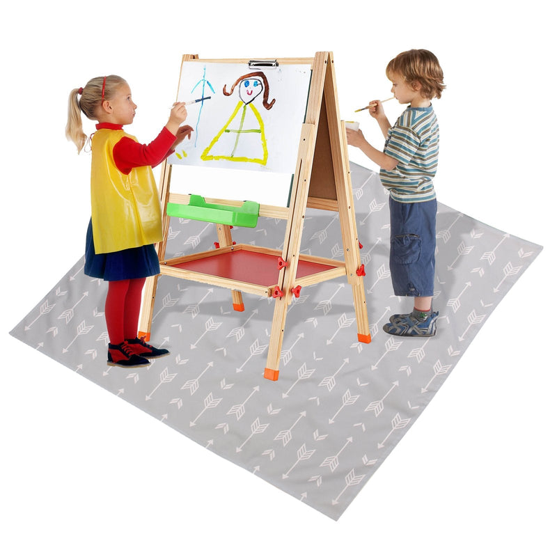 51" Splat Mat for Under High Chair/Arts/Crafts, WOMUMON Baby Washable Spill Mat Waterproof Anti-Slip Floor Splash Mat, Portable Play Mat and Table Cloth (Arrow, 51") Arrow - NewNest Australia