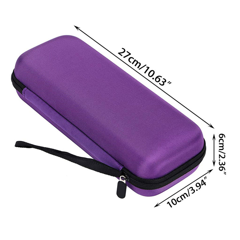 BTSKY 20 Bottles EVA Essential Oil Case, Can Hold 10ml, 10ml Rollers & 5ml - Durable Waterproof Hard Shell Essential Oils Carrying Case Nail Polish Storage Organizer, Purple (No Essential Oils) - NewNest Australia