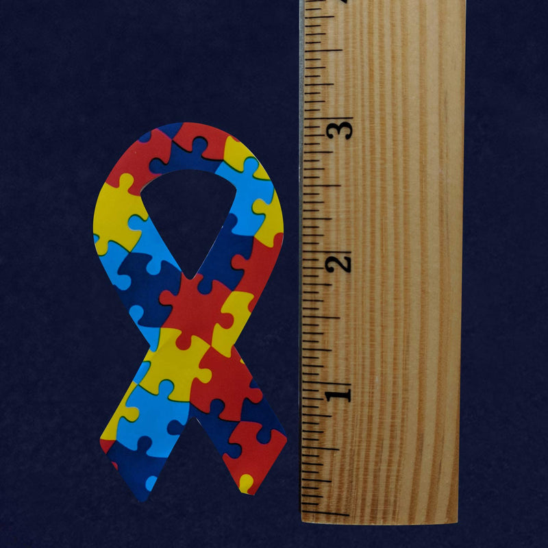 Fundraising For A Cause | Large Autism Ribbon Stickers - Roll of Autism/Asperger's Ribbon Shaped Awareness Stickers (1 Roll - 250 Stickers) 1 Roll - 250 Stickers - NewNest Australia