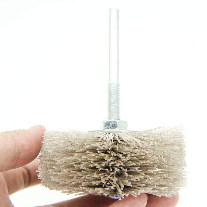 Woodwork Polish Grinder, Nylon Wheel Brush Abrasive, Grinding Head with 6mm Threaded Shank, Abrasive Nylon Wheel Brush, Sanding Mop, Abrasive Wheel (320/400/600# 3Pcs) - NewNest Australia
