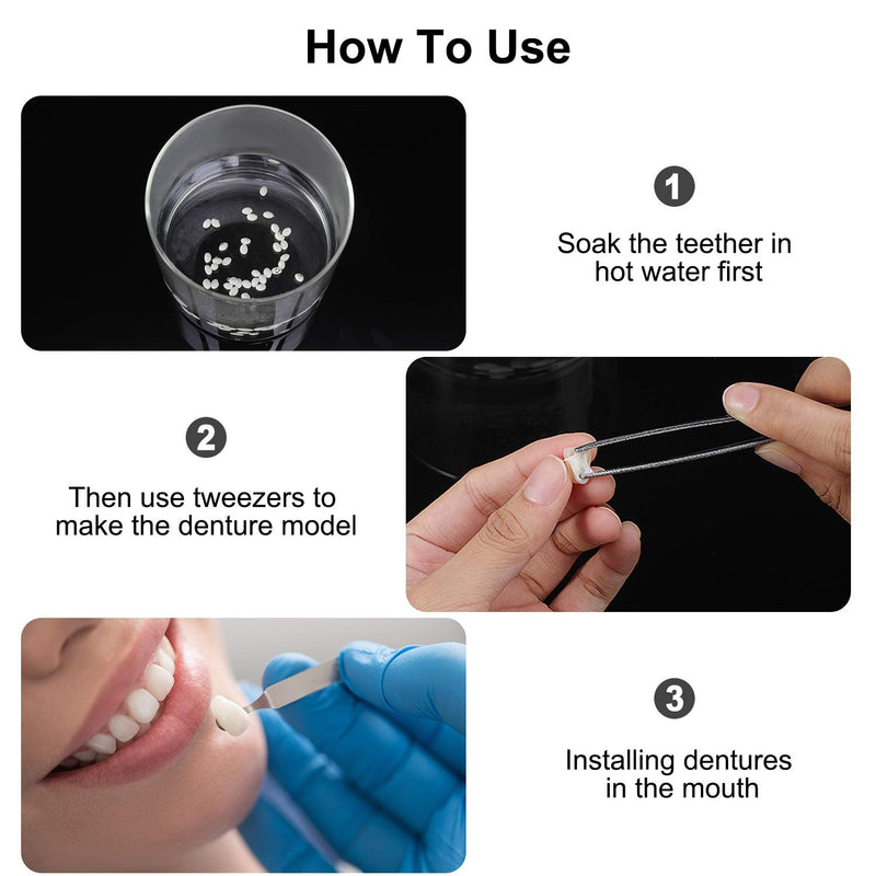 50 g Tooth Solid Gel Temporary Tooth Repair Set Thermal Fitting Bead Teeth Pellet Glue False Teeth for Halloween Mouth Guard Tooth Filling Repair Kit Missing Broken Tooth - NewNest Australia