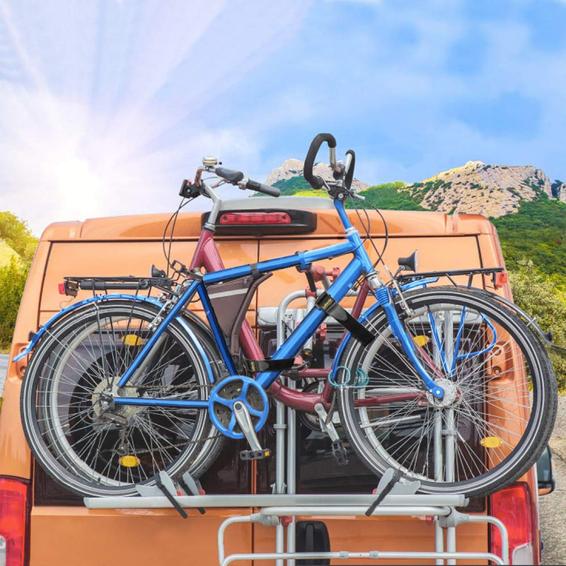LuBanSir Cinch Straps - 2" x 18" (6 Pack) Elastic Hook and Loop Storage Straps with Buckle for Bicycle, Truck, Boat and More for Extension Cords, Ropes, Hoses Organization - Black 6 Pack - 2x18 - NewNest Australia