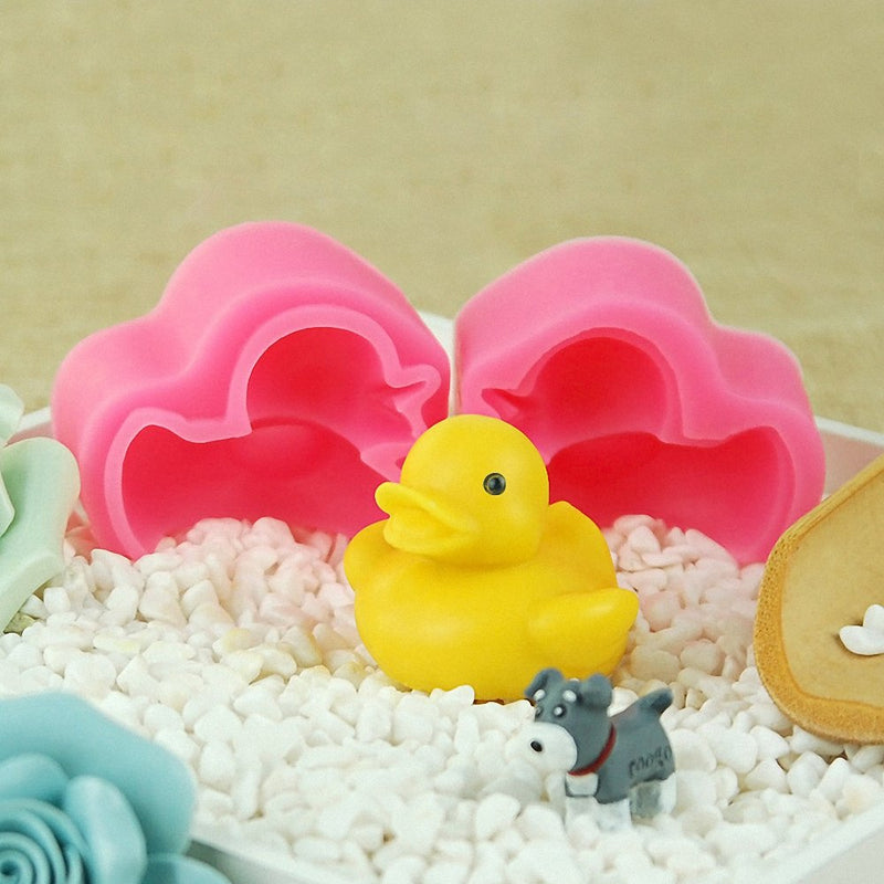 NewNest Australia - MoldFun 3D Small Size Rubber Duck Silicone Mold for Handmade Soap, Bath Bomb, Lotion Bar,Chocolate, Candy, Fondant, Cake Decorating, Wax Candle, Crayon Melt 