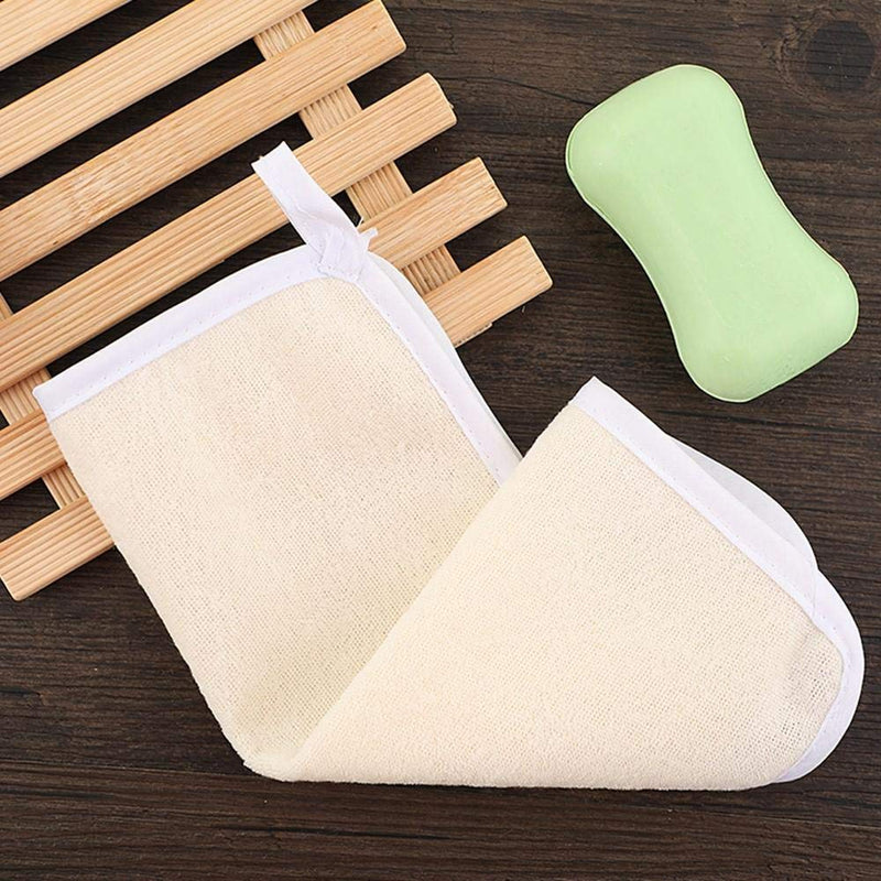4 Pack Exfoliating Face and Body Wash Cloths 2-Sided Bath Towel Exfoliating Scrub Cloth for Women and Man Washcloth with Soft Handle and Fine Mesh(26 x 22cm) - NewNest Australia