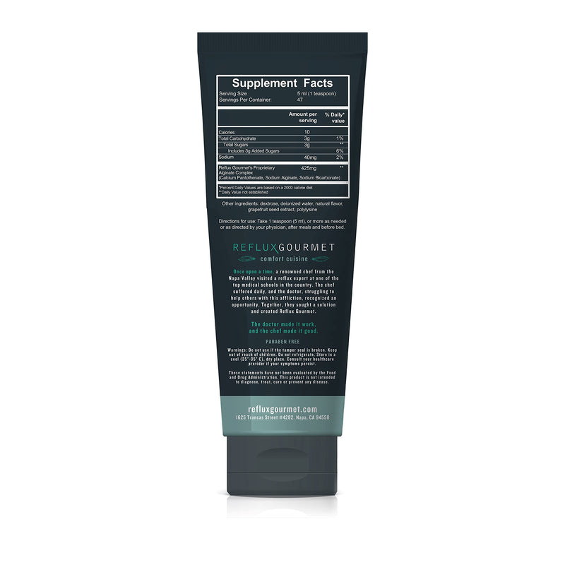 Reflux Gourmet - Mint Chocolate Rescue All-Natural Alginate Therapy, Acid Reflux, GERD, LPR, Heartburn Relief, Made from All Natural Ingredients Considered Safe for Children and Pregnant Women. Mint Chocolate Rescue - 8oz Tube - NewNest Australia
