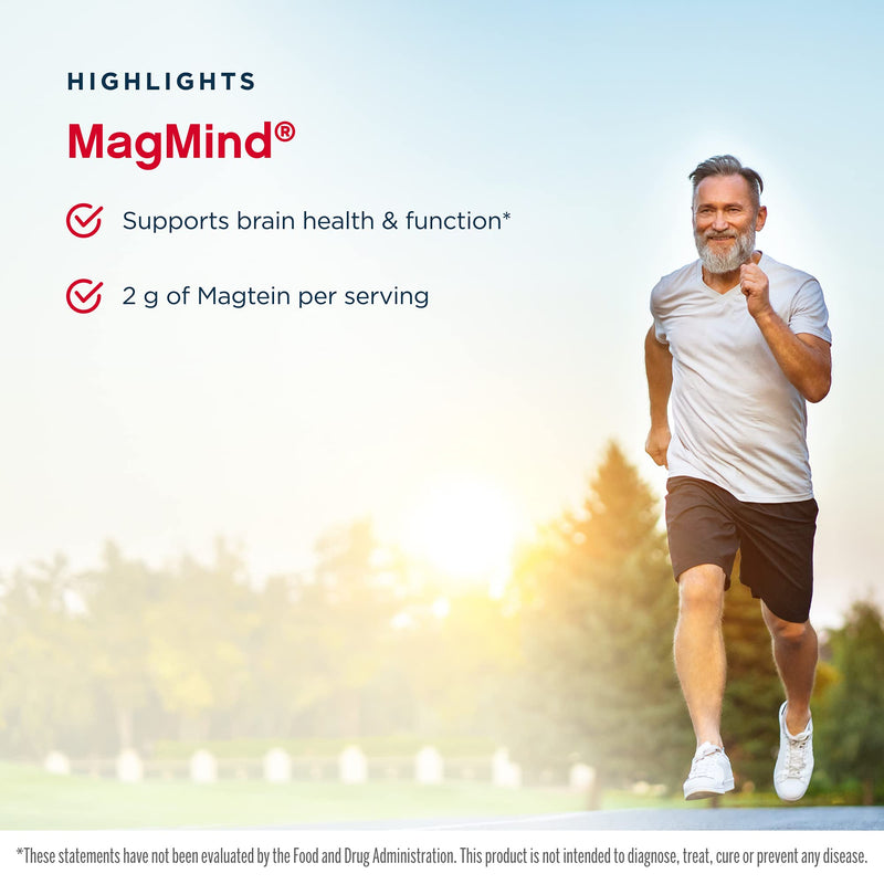Jarrow Formulas MagMind - 90 Capsules - Includes Magnesium L-Threonate (Magtein) - Supports Brain Health & Function - 30 Servings - NewNest Australia