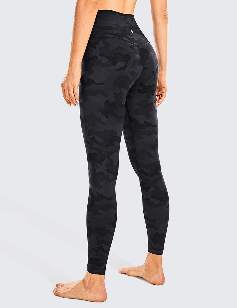 CRZ YOGA Women's Naked Feeling Yoga Pants 25 Inches - 7/8 High Waisted Workout Leggings Small Dark Grey Camouflage - NewNest Australia