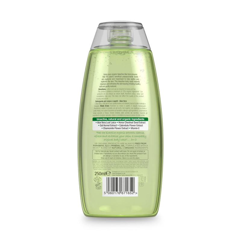Organic Aloe Vera Body Wash, Natural, Vegan, Cruelty Free, Eco Friendly Recyclable Packaging, Paraben Free & SLS Free, For Women & Men, Shower, Palm Oil Free, Dr Organic - NewNest Australia