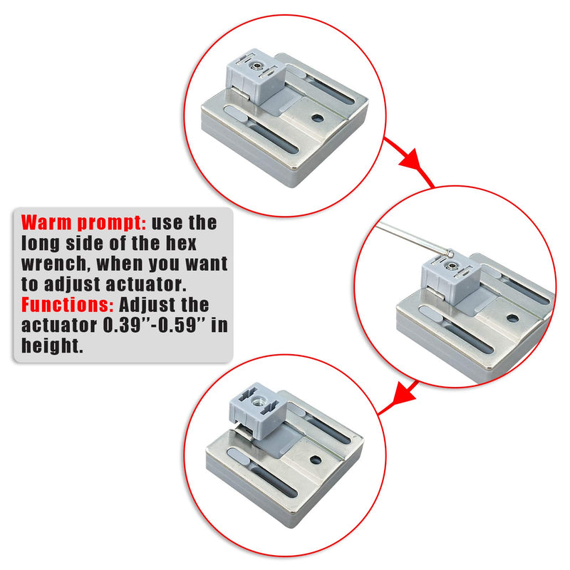 2PCS Stainless Steel Barn Door Soft Close Mechanism, Adjustable Tension Spring Buffer Damper, Hole-Free/Drilling Perfect for Silver Flat Track for Door Weight 77-132 Pounds with Actuator Spacers Silver Accessories - NewNest Australia
