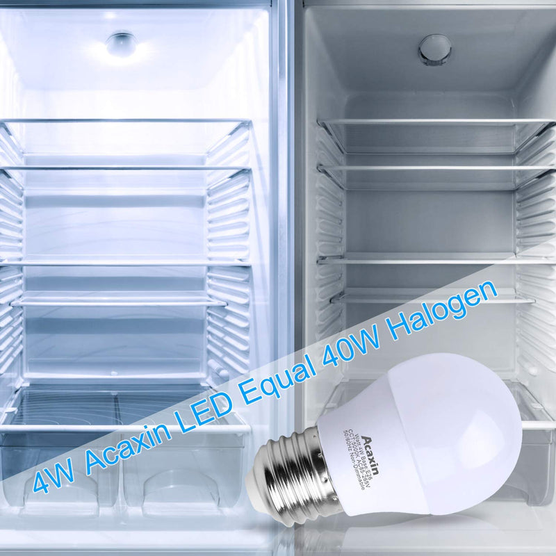 LED Refrigerator Light Bulb 4W 40Watt Equivalent, Acaxin Waterproof Frigidaire Freezer LED Light Bulb IP54, 120V E26 Daylight White 5000K 400 Lumen, Energy Saving A15 Appliance Fridge Bulbs, 2 Pack - NewNest Australia