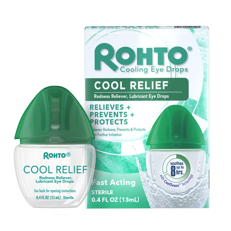 Rohto Cool The Original Cooling Redness Relief Eye Drops,0.4 Fl Oz (Pack of 3) - NewNest Australia