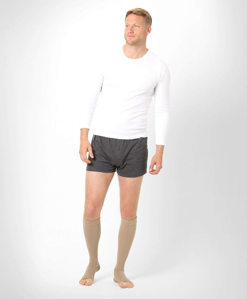 Medical Compression Socks And Thrombosis Stockings With Open Toe For Women And Men (23-32 Mmhg, Class 2, 120 Denier) - Support Stockings For Flight - Compression Socks For Everyday Use - Pani Teresa Medica - NewNest Australia