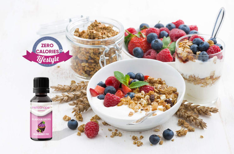 Flavor Drops sugar-free set 2x 30 ml - vanilla & strawberry | Flavor drops WITHOUT CALORIES for sweetening with dosing aid | vegan | For natural yoghurt, porridge or quark - Hello Shape 30 ml (pack of 2) - NewNest Australia