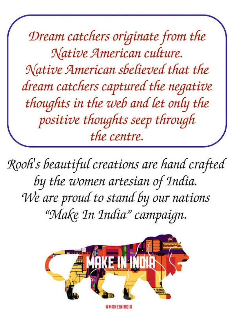 NewNest Australia - Rooh Dream Catcher ~White Tree~ Handmade Hangings for Positivity (Used as Home DÃcor Accents, Wall Hangings, Garden, Car, Outdoor, Bedroom, Key Chain, Meditation Room, Yoga Temple, Windchime) (White) 
