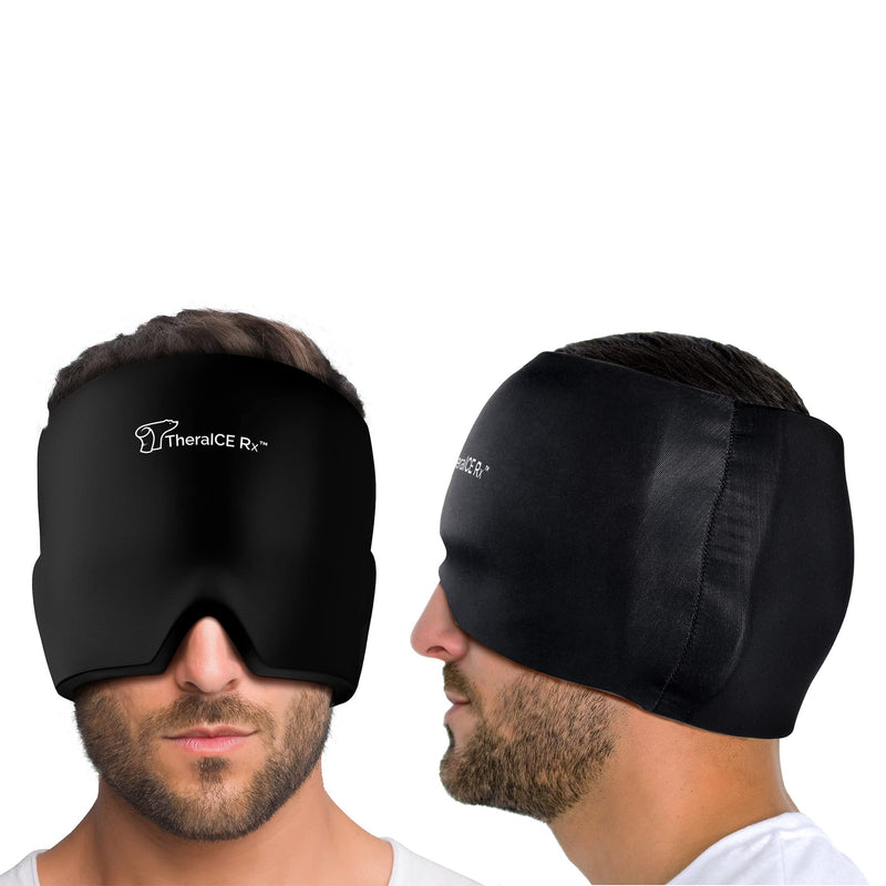 TheraICE Rx Form Fitting Gel Ice Headache / Migraine Relief Hat, Cold Therapy Migraine Relief Cap, Comfortable & Stretchable Ice Pack Eye Mask for Puffy Eyes, Tension, Sinus & Stress Relief Black (Pack of 1) - NewNest Australia