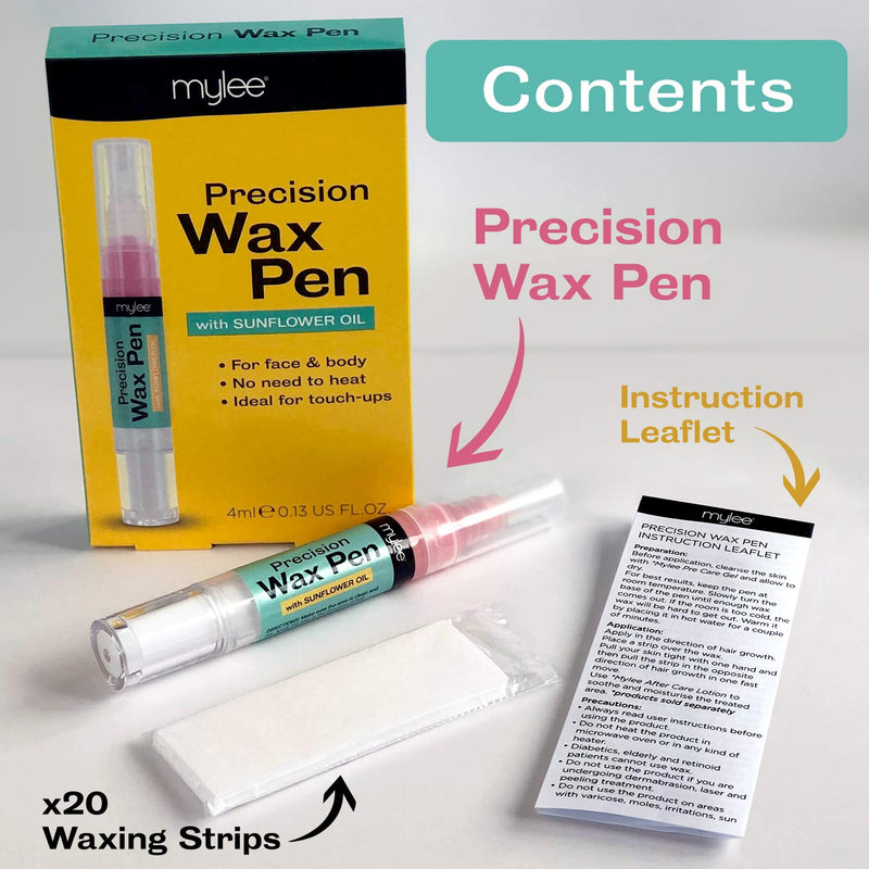 Mylee Precision Wax Pen – Ready to Use, Quick & Easy Home Hair Removal Kit with Strips for Lip & Facial Waxing, No Parabens, No Mess, Define, Fix & Shape Eyebrows, Ideal for Touch Ups - NewNest Australia