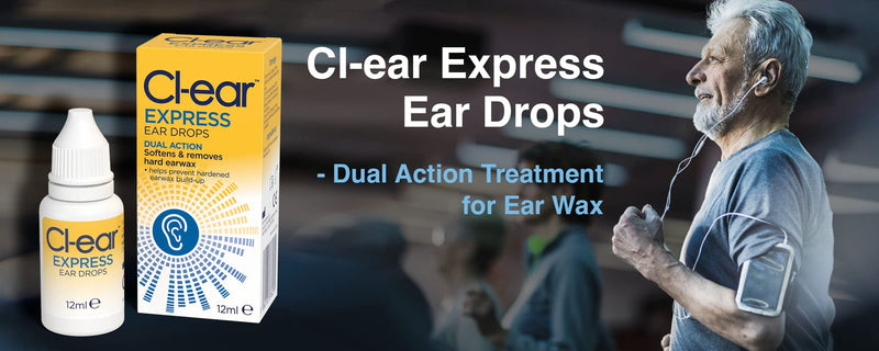 Cl-Ear Express Ear Drops. Dual Action - Ear Wax Removal. Easy Squeeze Dropper. Breaks up Hardened and Stubborn Ear Wax. Reduces The Need for syringing. 12 ml Bottle - NewNest Australia