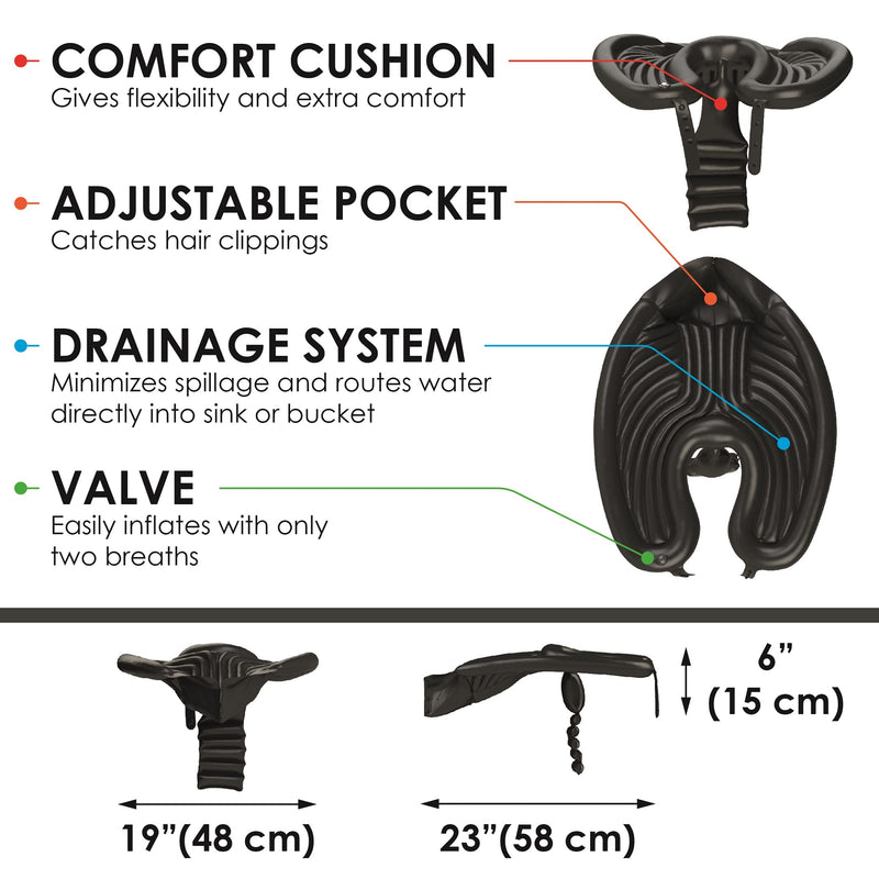 Mobile Salon - Portable Inflatable Rinse Basin for Washing and Cutting Hair at Home and in Bed Without a Salon Chair - NewNest Australia