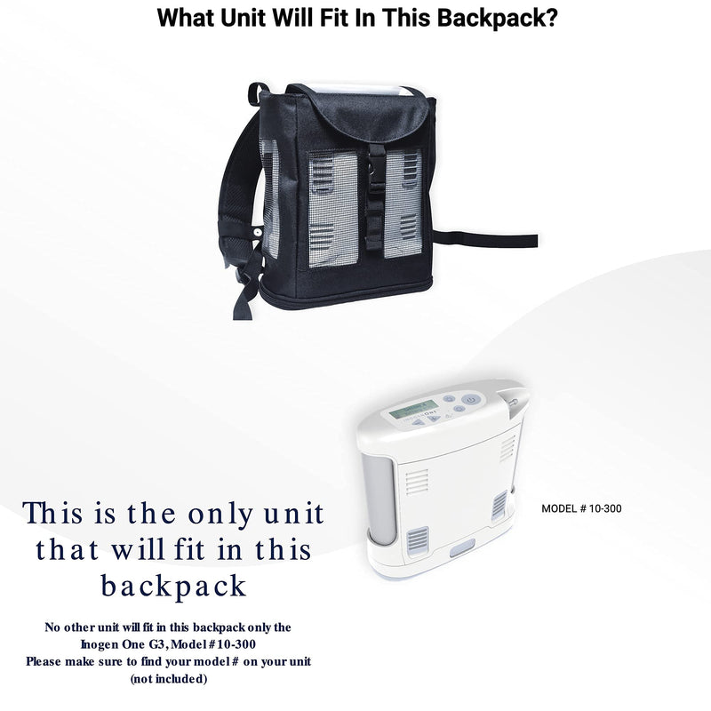 O2TOTES Ultra Lightweight Backpack For Inogen One G3 Unit (Patented Design) (black) - NewNest Australia