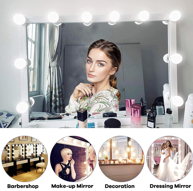 Led Vanity Mirror Lights with 10 Dimmable Light Bulbs 17ft Makeup Vanity Light for Vanity Table Dressing Room Mirror - NewNest Australia