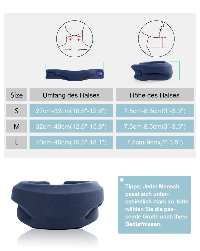 BLABOK neck brace for neck pain and support - neck brace made of soft foam for sleeping - bandages keep the vertebrae stable and aligned M - NewNest Australia